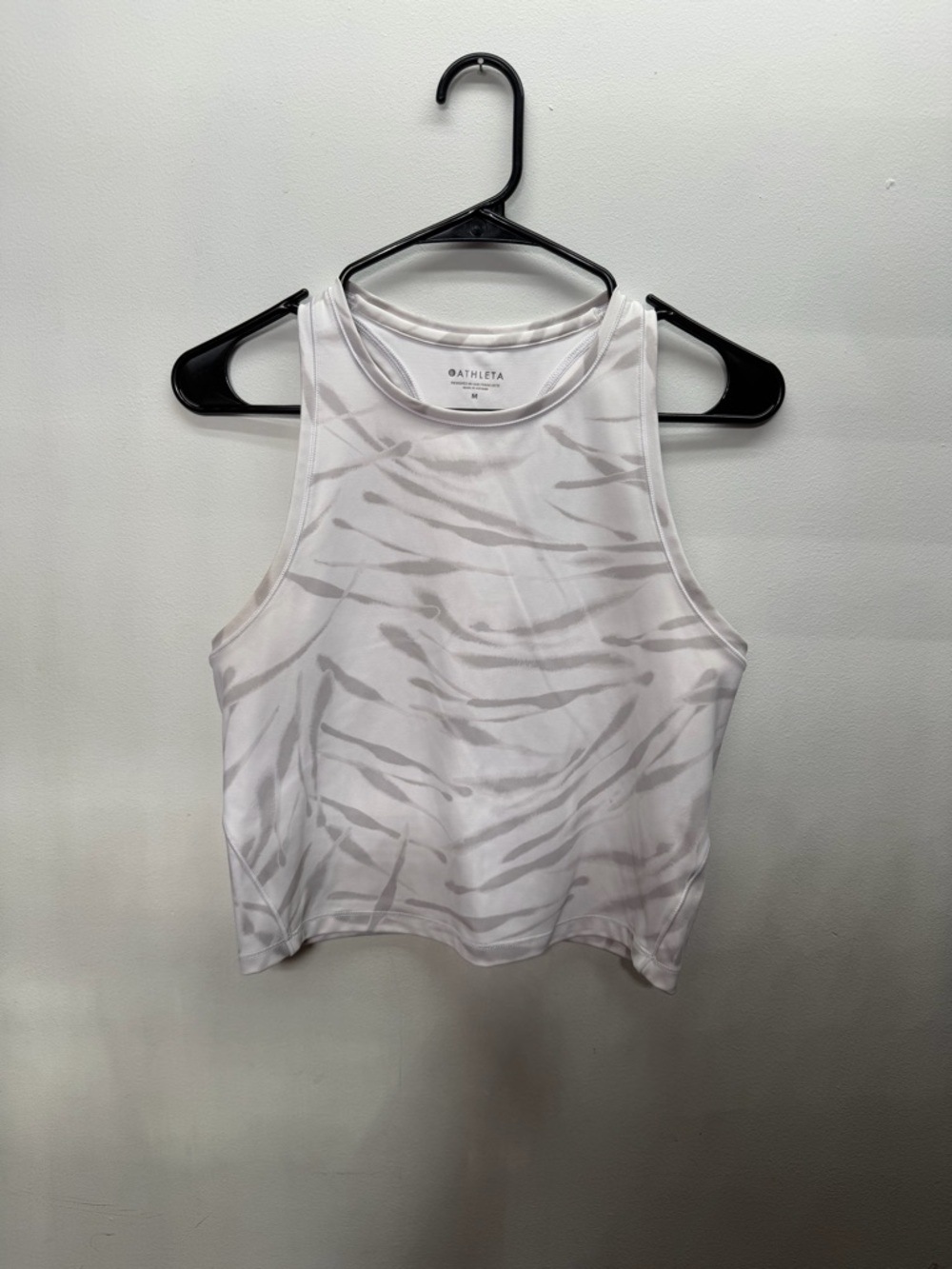 Athleta White Printed Racerback Tank Top - Women's Activewear - Picture 3 of 5